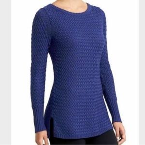 Athleta Blue/Black Crew Neck Sweater